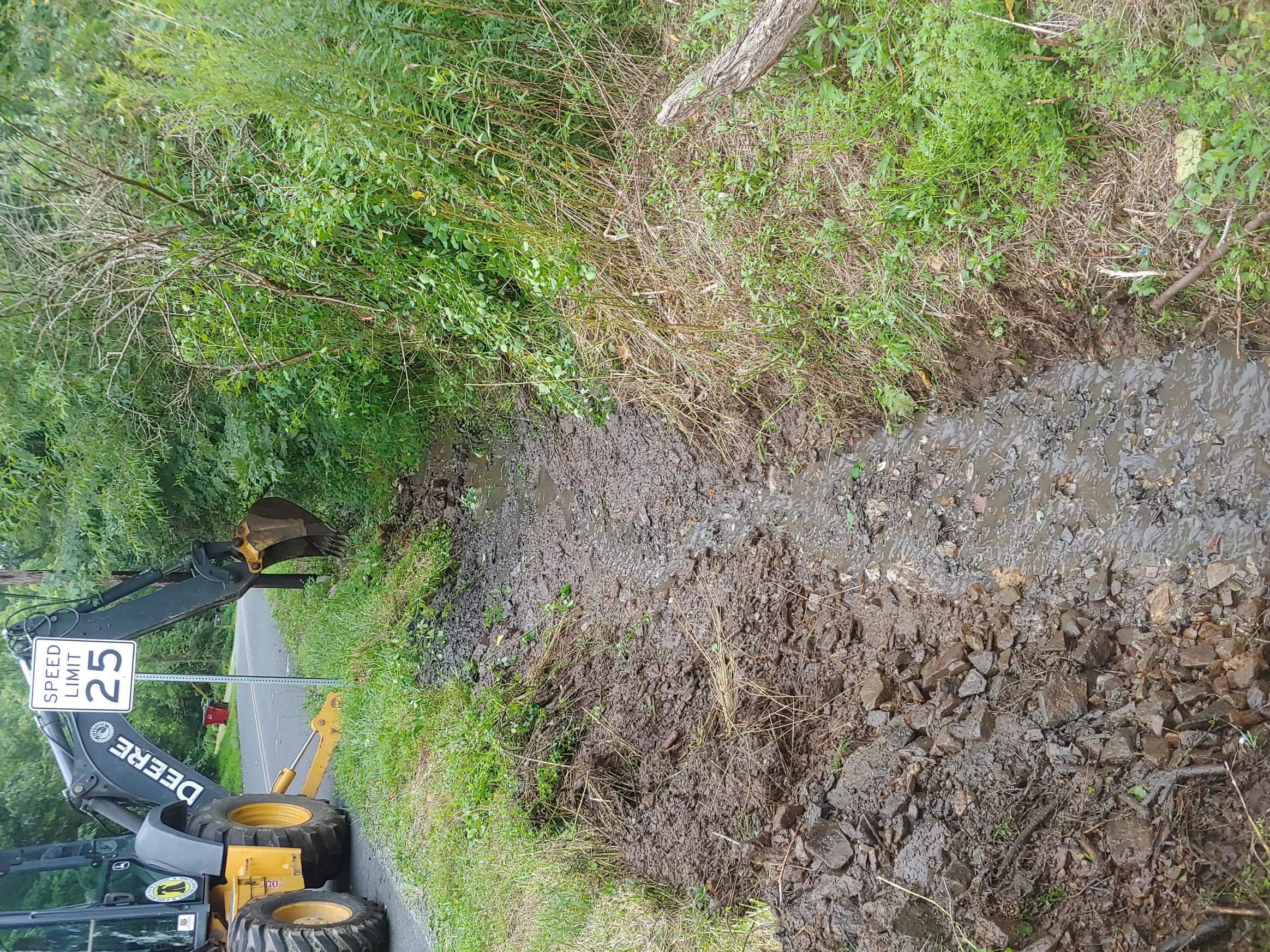 Ditch Work on Liberty Hall Rd